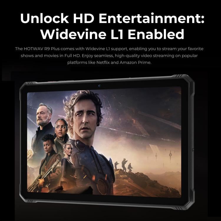 HOTWAV Tab R9 Plus IP68/IP69K Rugged Tablet, 8GB+512GB, 11 inch Android 14 Unisoc T7280 Octa Core 4G Network, Global Version with Google Play, EU Plug, Tab R9 Plus