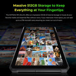 HOTWAV Tab R9 Ultra IP68/IP69K Rugged Tablet, 8GB+512GB, 11 inch Android 15 Unisoc T8200 Octa Core 5G Network, Global Version with Google Play, EU Plug, Tab R9 Ultra