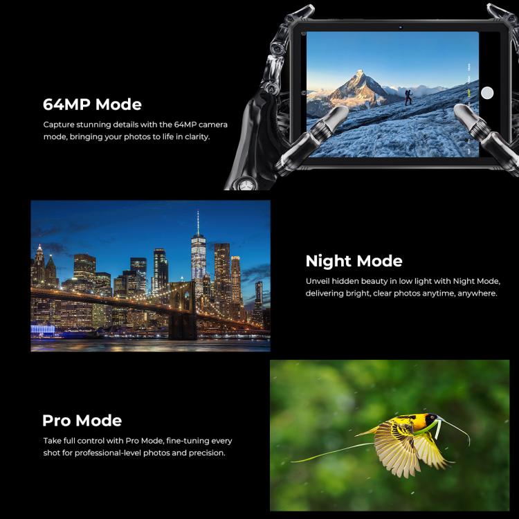 HOTWAV Tab R9 Ultra IP68/IP69K Rugged Tablet, 8GB+512GB, 11 inch Android 15 Unisoc T8200 Octa Core 5G Network, Global Version with Google Play, EU Plug, Tab R9 Ultra