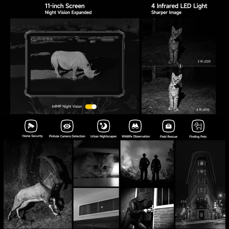 Ulefone Armor Pad 5 Pro Rugged Tablet PC, 12GB+512GB, 11 inch Android 15 MediaTek Dimensity 7400X Octa Core 5G Network, EU Plug, Armor Pad 5 Pro