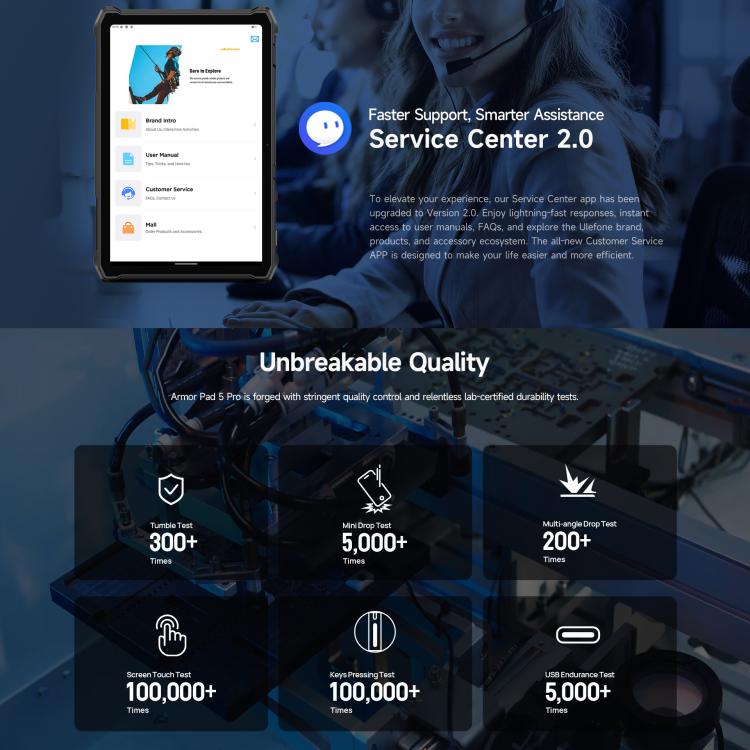 Ulefone Armor Pad 5 Pro Rugged Tablet PC, 12GB+512GB, 11 inch Android 15 MediaTek Dimensity 7400X Octa Core 5G Network, EU Plug, Armor Pad 5 Pro