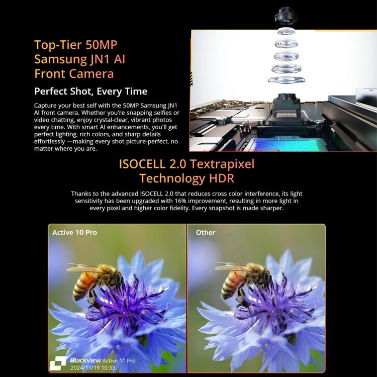 Blackview Active 10 Pro 5G Rugged Tablet, 12GB+512GB, 10.95 inch Android 14 Dimensity 7300 Octa Core, Global Version with Google Play, 12GB+512GB