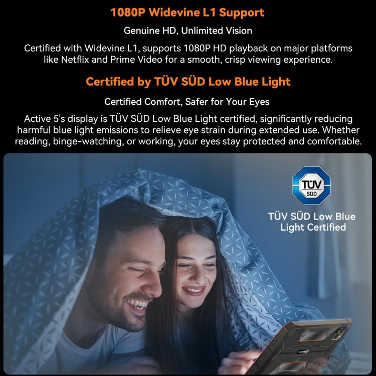 Blackview Active 5 4G Rugged Tablet, 8GB+128GB, 8.68 inch Android 14 Unisoc UMS9230E T615 Octa Core, Global Version with Google Play, Active 5