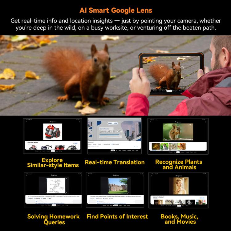 Blackview Active 5 4G Rugged Tablet, 8GB+128GB, 8.68 inch Android 14 Unisoc UMS9230E T615 Octa Core, Global Version with Google Play, Active 5