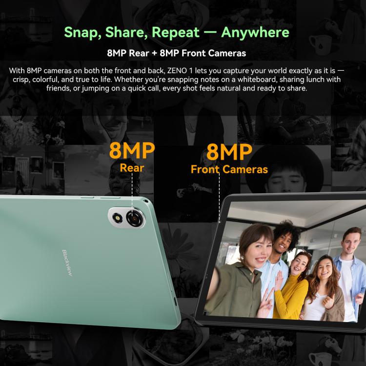 Blackview ZENO 1 Tablet PC, 4GB+64GB, 8 inch Android 15 Unisoc Tiger T615 Octa Core, Network: 4G, Global Version with Google Play, 4GB+64GB