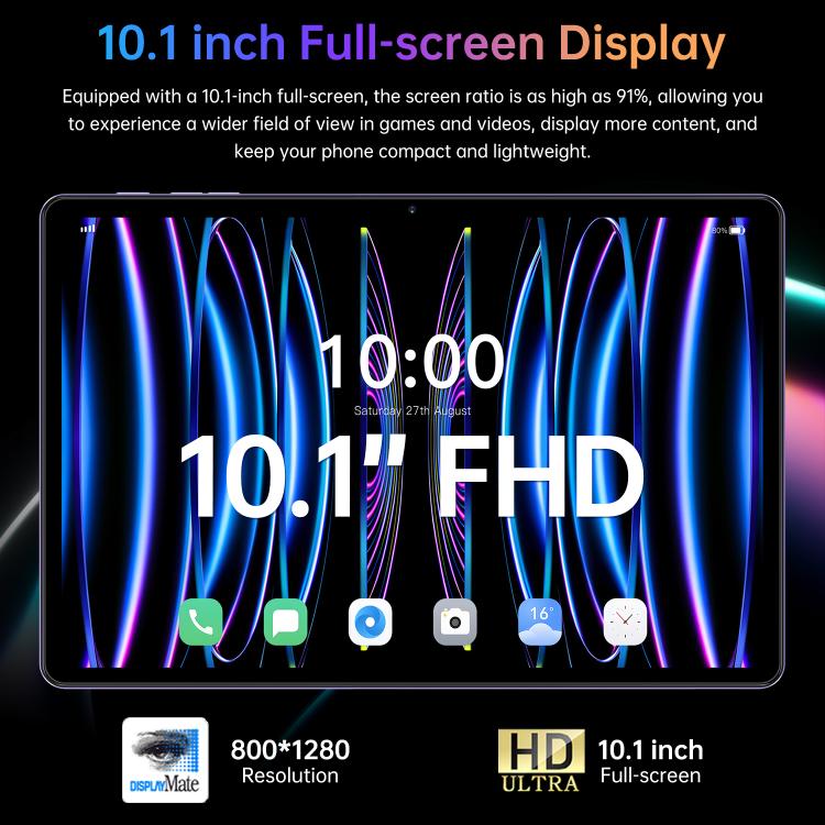 Pad 16 Pro 10.1 inch 4G LTE Tablet PC, 4GB+32GB, Android 10 MTK6755 Octa Core, US Plug, US Plug