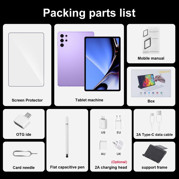 Pad 25 Ultra 10.1 inch 4G LTE Tablet PC, 4GB+32GB, Android 10 MTK6755 Octa Core, EU Plug, EU Plug