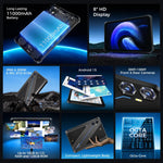 OUKITEL RT3 Plus 4G Network IP68/IP69K Rugged Tablet, 4GB+128GB, 8.0 inch Android 15 MediaTek G81 Octa-Core Support Dual SIM, EU Plug, RT3 Plus 4GB+128GB