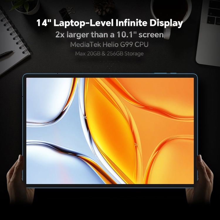 Teclast T70 4G LTE Tablet PC, 8GB+256GB, 14 inch Android 14 MediaTek Helio G99 Octa Core, Support Dual SIM, T70