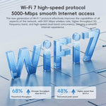 راوتر شاومي BE5000 واي فاي 7 MLO تردد 2.4GHz و5.0GHz ثنائي النطاق منفذ 2.5G ذاكرة 512MB مكرر، قابس أمريكي، BE5000