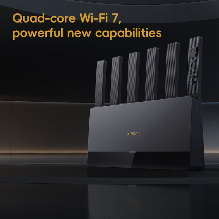 راوتر شاومي BE6500 واي فاي 7 تردد 2.4GHz و5.0GHz ثنائي النطاق رباعي النواة منفذ 2.5G، قابس أمريكي، BE6500