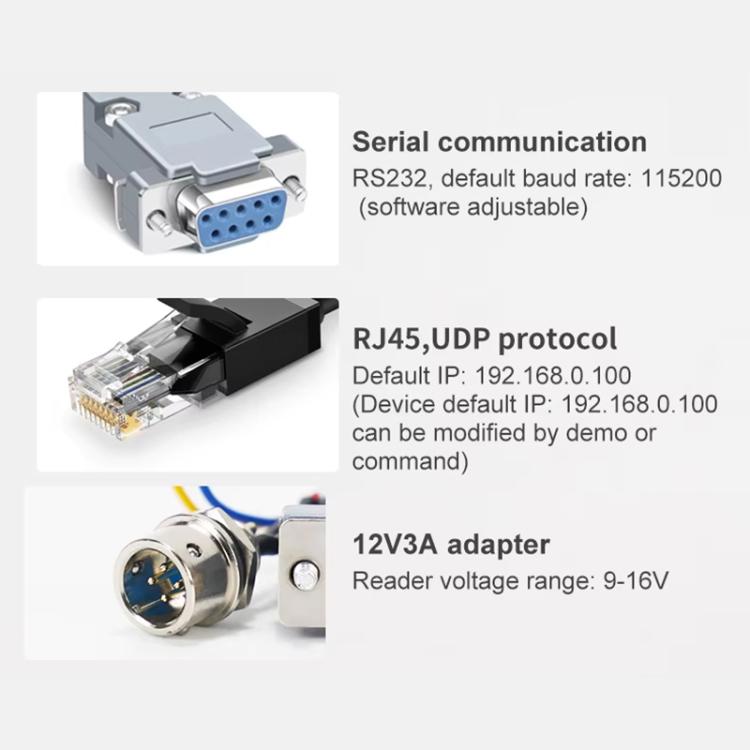 قارئ مدمج بتقنية RFID UHF لمسافة طويلة مع هوائي 9dBi وشريحة E710، الطراز: إضافة شبكة 4G، إضافة شبكة 4G