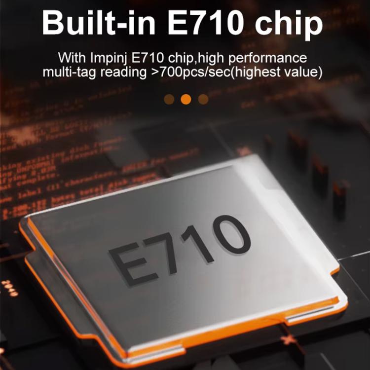 قارئ مدمج بتقنية RFID UHF لمسافة طويلة مع هوائي 9dBi وشريحة E710، الطراز: إضافة شبكة 4G، إضافة شبكة 4G