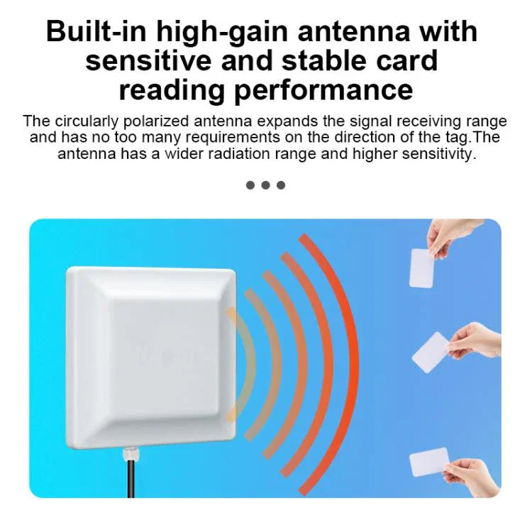 UHF Electronic Tag Identification RFID Reader / Writer 7dbi Antenna Integrated Reader, Style: RS232 Port, RS232 Port