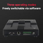 قارئ / كاتب RFID بأربعة قنوات مع وحدة Impinj E710، قارئ صناعي ثابت طويل المدى UHF لإدارة المستودعات، قارئ RFID بأربعة قنوات