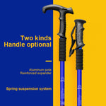 132cm Telescopic Outdoor Three-section Trekking Pole, Blue#132cm, Silver#132cm, Black#132cm, Red#132cm