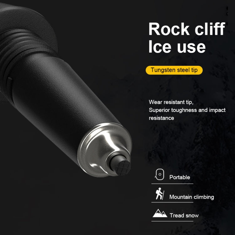 132cm Telescopic Outdoor Three-section Trekking Pole, Blue#132cm, Silver#132cm, Black#132cm, Red#132cm