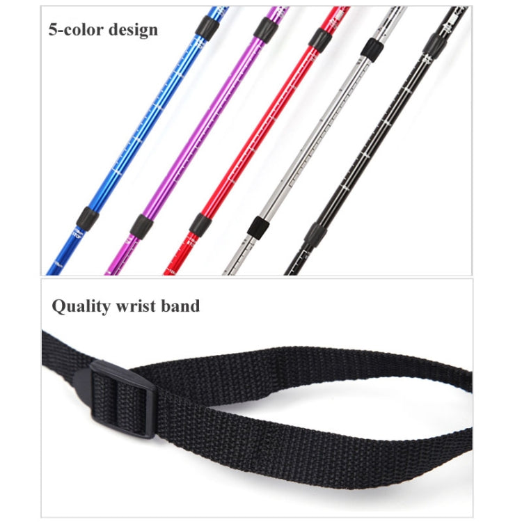 105cm Mountaineering Four Straight Shank Cane, Purple#105cm, Red#105cm, Blue#105cm, Silver#105cm, Black#105cm