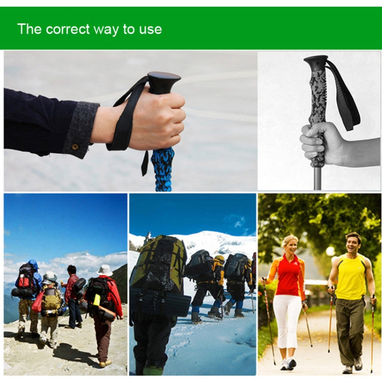 135cm Adjustable Portable Height Outdoor Aluminum Trekking Poles, Orange#135cm, Red#135cm, Green#135cm, Blue#135cm