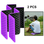 2 PCS Portable Folding Cellular Massage Cushion Outdoors Damp Proof Picnic Seat Mats EVA Pad, 2 PCS (Dark green), 2 PCS (Grass green), 2 PCS (Orange), 2 PCS (Blue), 2 PCS (Purple), 2 PCS (Red)