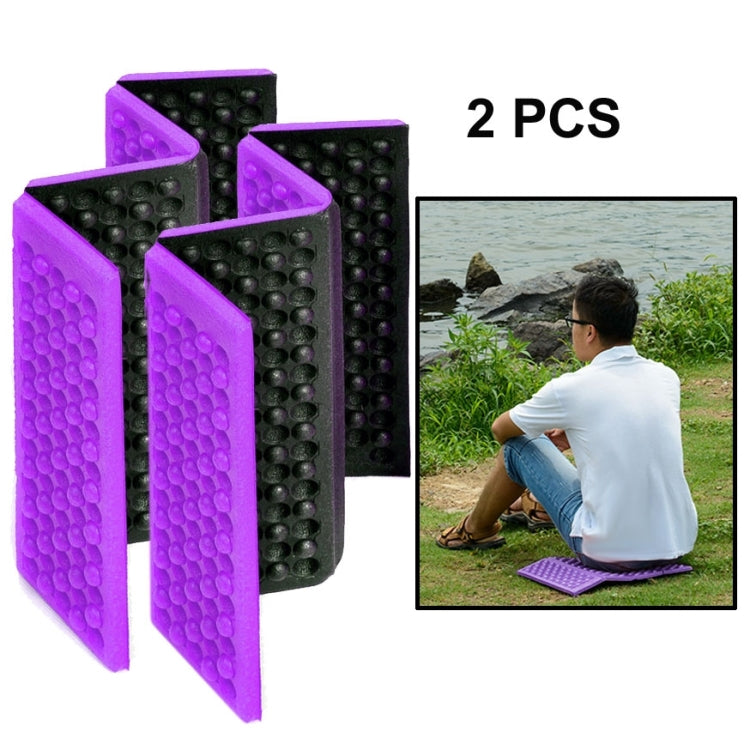 2 PCS Portable Folding Cellular Massage Cushion Outdoors Damp Proof Picnic Seat Mats EVA Pad, 2 PCS (Orange), 2 PCS (Blue), 2 PCS (Purple), 2 PCS (Red), 2 PCS (Dark green), 2 PCS (Grass green)