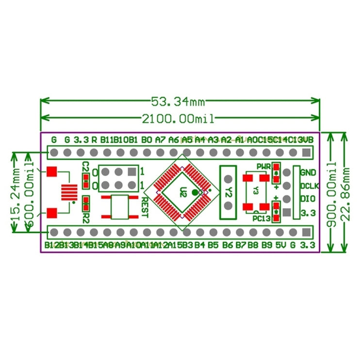 لوحة تطوير LDTR-WG0158 STM32F103C8T6 STM32