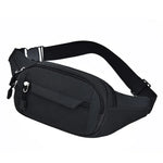 Pure Color Multi-function Pockets Waterproof Chest Bag Waist Sports Bag