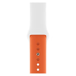 Double Colors Silicone Watch Band for Apple Watch Series 3 & 2 & 1 38mm (White+Red)