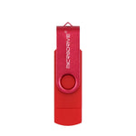 MicroDrive 32GB USB 2.0 Mobile Computer Dual-use Rotating OTG Metal U Disk, 32GB