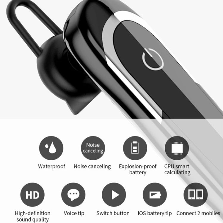 سماعة أذن بلوتوث مقاومة للماء مضادة للعرق عازلة للضوضاء من نوع تعليق Moloke D5 صوت HiFi