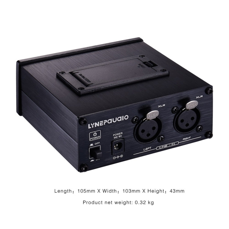 LINEPAUDIO B982 Power Amplifier Instrument Drummer Earphone Monitor Signal Amplifier, Dual XLR Input, B982