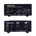 LINEPAUDIO B982 Power Amplifier Instrument Drummer Earphone Monitor Signal Amplifier, Dual XLR Input, B982