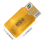 100pcs Aluminum Foil RFID Blocking Credit Card ID Bank Card Case Card Holder Cover, Size: 9 x 6.3cm