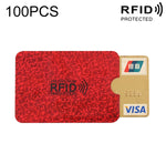 100pcs Aluminum Foil RFID Blocking Credit Card ID Bank Card Case Card Holder Cover, Size: 9 x 6.3cm