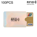 100pcs Aluminum Foil RFID Blocking Credit Card ID Bank Card Case Card Holder Cover, Size: 9 x 6.3cm