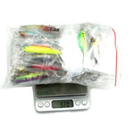 HENGJIA Set002 43 PCS Sequin Set Metal Sequins False Bait Fresh Sea Bass Fishing Bait Set, Length: 5 to 10.5cm, Bagged