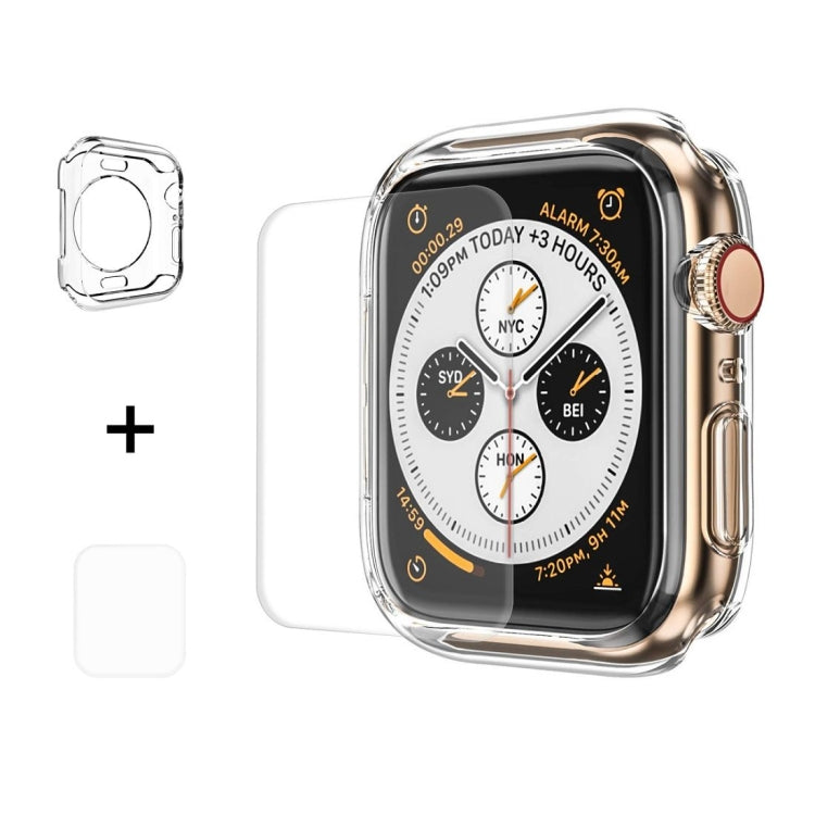 ENKAY Hat-Prince 2-in-1 TPU-Halbschutzhülle + 3D-Vollbild-PET-Schutzfolie mit Wärmeformung für Apple Watch Series 6 / 5 / 4 / SE 3 / SE 2 / SE 1 40 mm