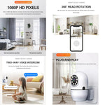 A11 WiFi Smart Home PTZ Webcam IP Camera Night Vision Monitor - Trustpick