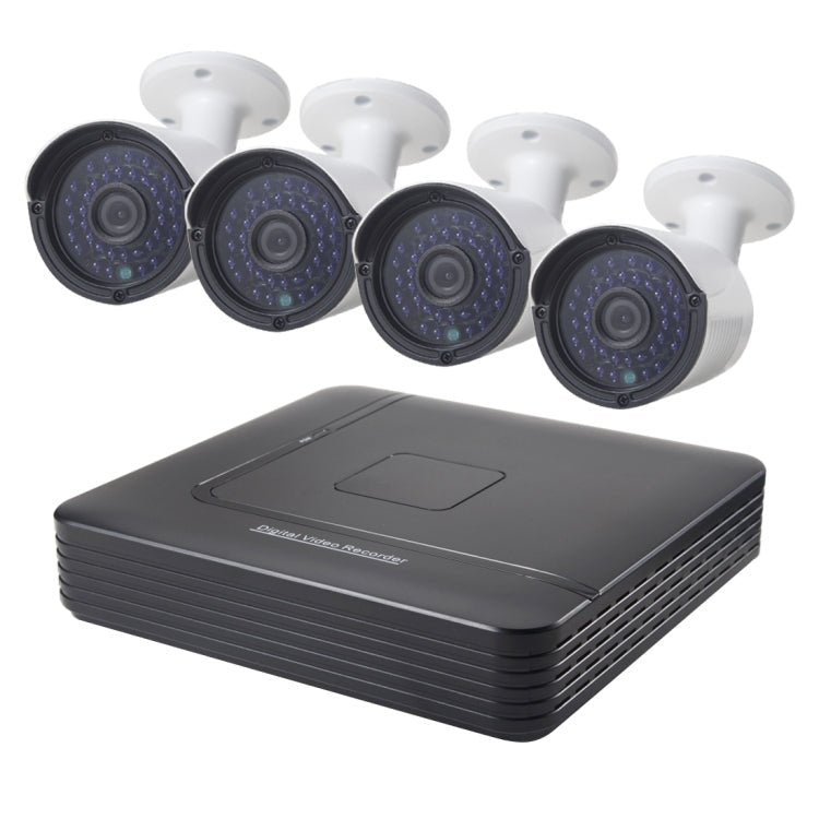 A4B2 4Ch Bullet IP Camera NVR Kit, Support Night Vision / Motion Detection, IR Distance: 20m - Trustpick