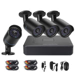 A4B5 - Mini 4 Channel 720P 1.0 Mega Pixel 4 x Bullet AHD Cameras AHD DVR Kit, Support Night Vision / Motion Detection, IR Distance: 20m - Trustpick