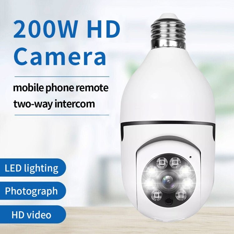 A6 2MP HD Light Bulb WiFi Camera Support Motion Detection/Two - way Audio/Night Vision/TF Card - Trustpick