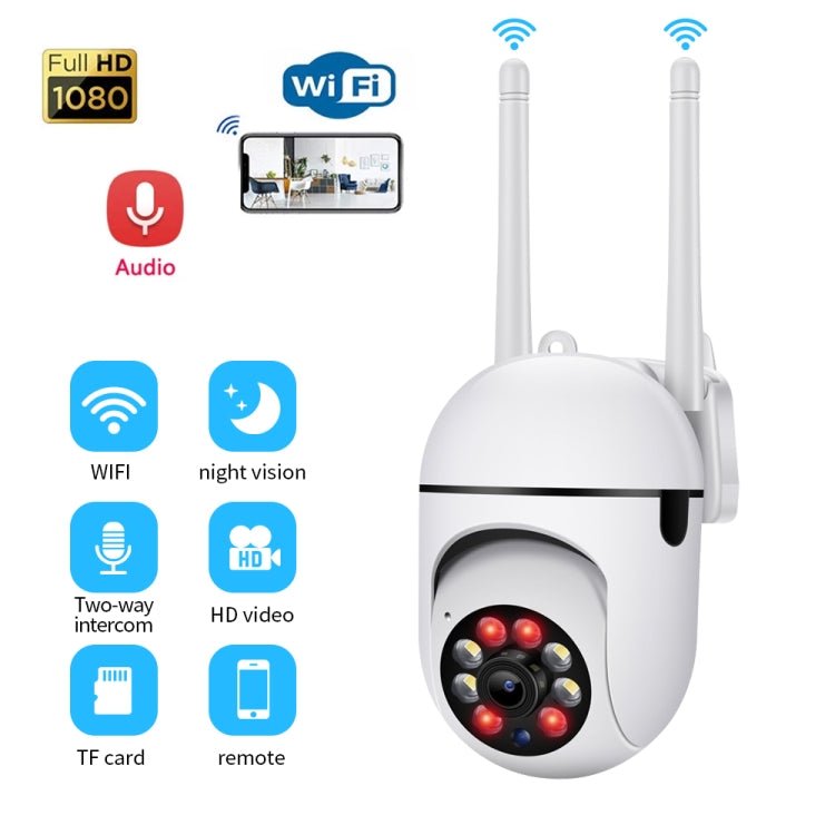 A7 1080P HD Wireless WiFi Smart Surveillance Camera Support Night Vision / Two Way Audio - Trustpick
