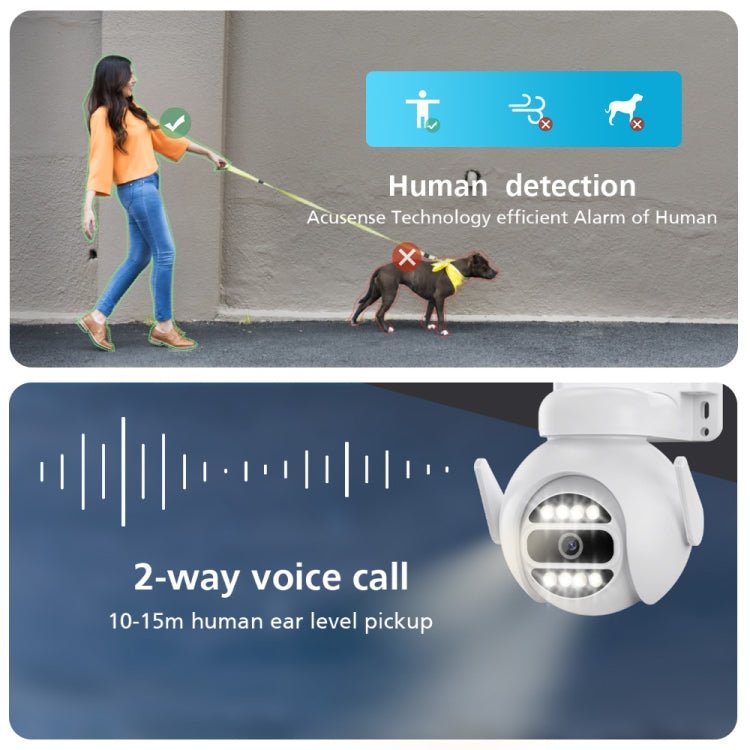 A8 - C2 2MP Smart WiFi Surveillance IP Camera, Dual - light Full Color Night Vision / Two Way Audio / TF Card - Trustpick