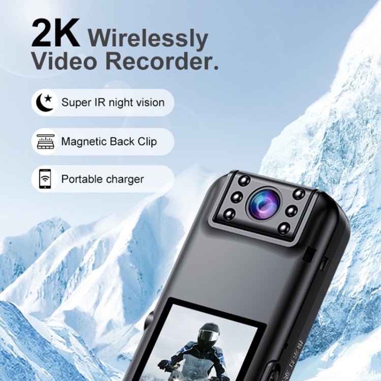 A82 IR Night Vision Rotating Lens 2K HD Video WiFi Recorder with Back Clip - Trustpick