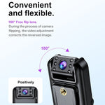 A82 IR Night Vision Rotating Lens 2K HD Video WiFi Recorder with Back Clip - Trustpick