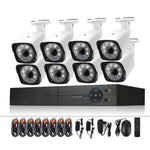 A8B3 / Kit 8CH 1080N Surveillance DVR System and 720P 1.0MP HD Weatherproof Bullet Camera, Support Infrared Night Vision & P2P & Phone Remote Monitor - Trustpick