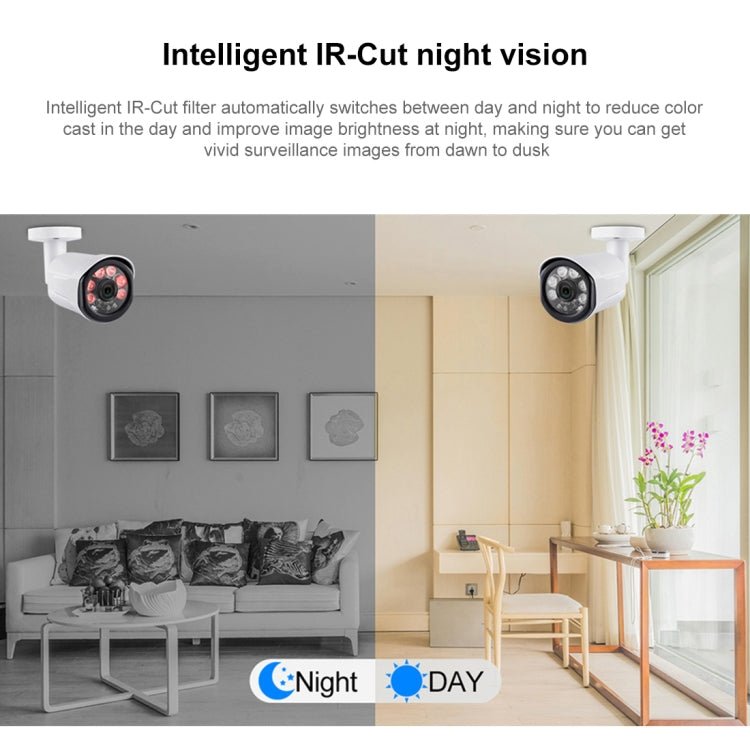 A8B3 / Kit 8CH 1080N Surveillance DVR System and 720P 1.0MP HD Weatherproof Bullet Camera, Support Infrared Night Vision & P2P & Phone Remote Monitor - Trustpick