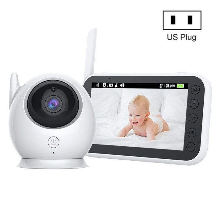 ABM100 4.3 inch Wireless Video Color Night Vision Baby Monitor 360 - Degree Security Camera - Trustpick