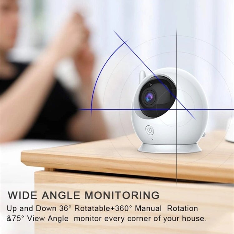 ABM100 4.3 inch Wireless Video Color Night Vision Baby Monitor 360 - Degree Security Camera - Trustpick