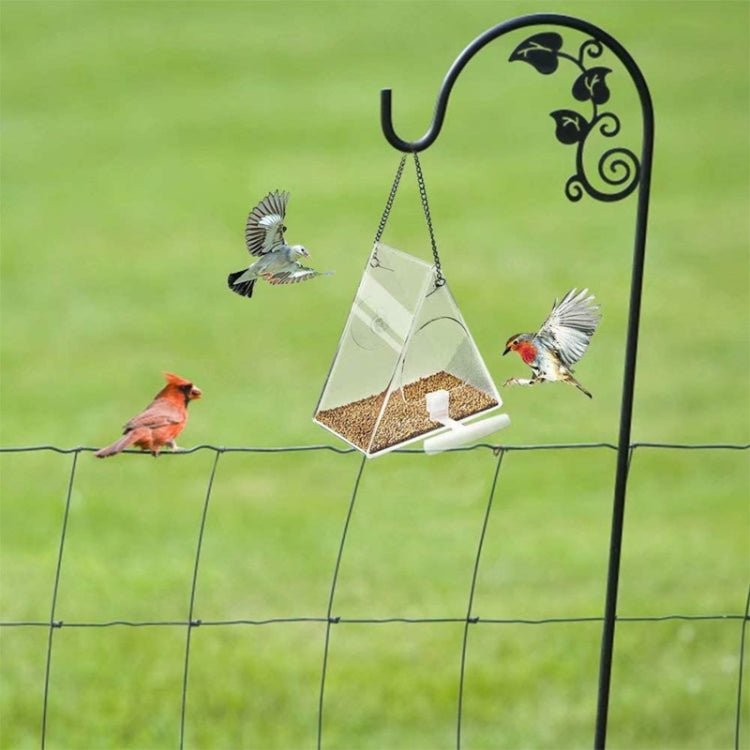 Acrylic Bird Cage Transparent Pet Box Triangle Bird Feeder - Trustpick
